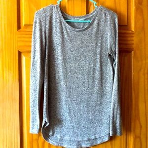 Gray, light green, dark green long sleeve long torso sweaters x3